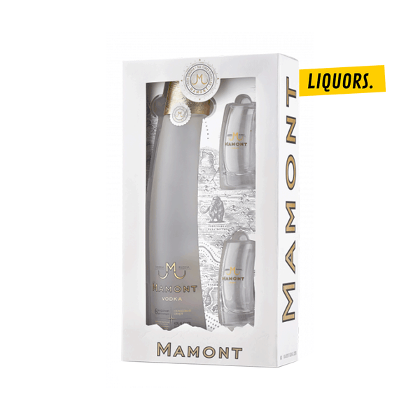 Mamont Vodka Coffret 2 verres 0,7L (40% Vol.)